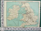 1902 MAP ~ ROUTES FROM ENGLAND & SCOTLAND TO IRELAND ~ STEAMER ROUTES LIVERPOOL