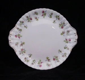 ROYAL ALBERT WINSOME 9" CAKE OR COOKIE SERVING PLATE WITH TAB HANDLES - Picture 1 of 3