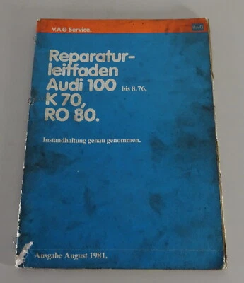 Manuale Officina Manutenzione Esattamente Preso Audi 100 C1 + NSU Ro 80 + VW K70 - Immagine 1 di 2