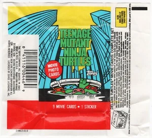 Envoltura de tarjetas coleccionables de películas Teenage Mutant Ninja Turtles 1990 Topps EXCELENTE - Imagen 1 de 1