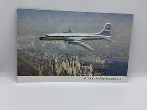 Postcard BOAC Jet-Prop Britannia 312 Aircraft 1980s Bristol Co K135 - Bild 1 von 2