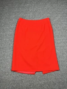 Valentino Womens Skirt Size 10 Red Wool Pencil Business Casual - Picture 1 of 9
