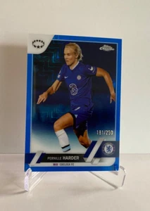 2022-23 Topps Chrome UEFA Women's Pernille Harder Blue mojo Refractor 181/250 - Picture 1 of 2