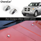 Chrome ABS Front Wiper Water Spray Nozzle Cover Trim For 2007-2012 Dodge Nitro