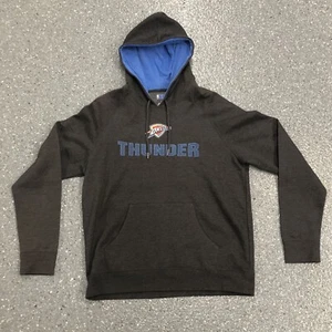 Oklahoma City Thunder NBA Sudadera con Capucha Suéter OKC Cordones Grandes Negro - Imagen 1 de 13