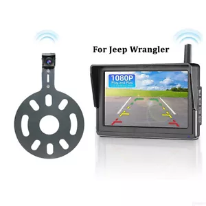 5'' Wireless Monitor Parking Spare Tire Mount Rear View Camera For Jeep Wrangler - Picture 1 of 17