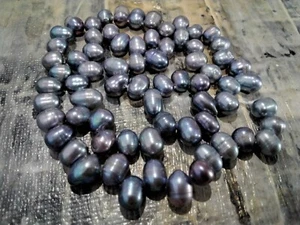Nat Cultured Freshwater Pearl, 7-11x7-8mm, Potato,Prussian Blue, Approx 58pce - Picture 1 of 2
