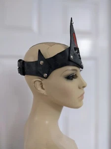 Grey Leather Crown Headpiece Larp Cosplay Medieval Warrior Renaissance... - Picture 1 of 9