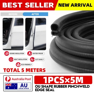 5M Rubber Pinch Weld Seal Strip Car Door Edge U Channel Trunk For Toyota Hilux - image 1 of 4