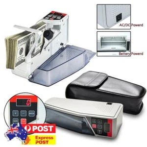 LED Display Cash Counting Handy Currency Money Counter with Leather Case (UK) - Picture 1 of 9