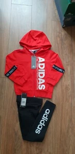 Adidas Girls Tracksuit Hoody & Leggings Junior Girls Kids  - Picture 1 of 5