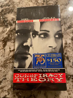 Vintage Conspiracy Theory Factory Sealed VHS Watermark Mel Gibson Julia Roberts - Image 1 of 4