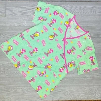 Looney tunes tweety bird Christmas nurse scrub top shirt  xlarge - Image 1 of 3