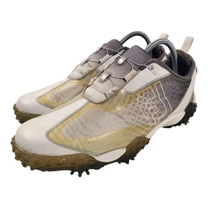 FOOTJOY Shoes FREESTYLE 2.0 BOA Mens Size 8.5 White Gray Golf Cleats 57350 - Picture 1 of 13