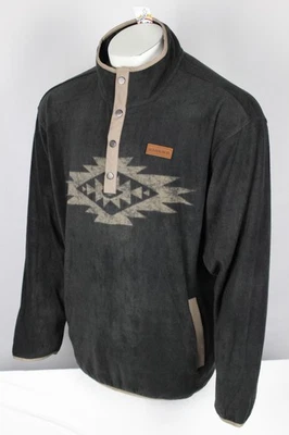 Pullover polar de lana Cinch para hombre botón a presión carbón Geo MWK1912001 Foto 1 de 4