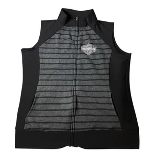 Harley Davidson HAWAII Vest Men’s Black Gray Fleece Warm Embroidered Large - Picture 1 of 10