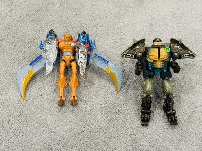 Transformers Beast Wars Deluxe Transmetals Lot of 2 Rhinox Airazor Figure Hasbro - Image 1 of 4
