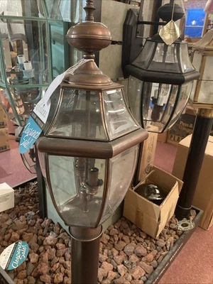 Quoizel - 2 лампы уличный фонарь большой пост фонарь состаренный меди Newbury - Изображение 1 из 4