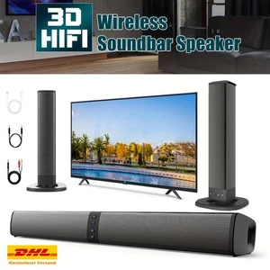 Bluetooth Soundbar TV-PC Sound System 3D Surround Subwoofer Lautsprecher USB Neu - Bild 1 von 12