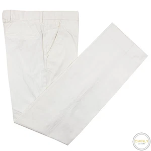 Balenciaga Hose weiß Baumwolle ungefüttert Italy Flatfront 48IT/32W - Bild 1 von 9