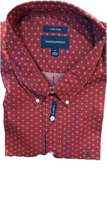 NWT Saddlebred Men’s Long Sleeve Red Print Shirt ORIGINALLY $42 4X - Image 1 of 4