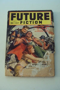 Future Fiction Science Fiction Pulp, Juli 1940, Teil der Titelseite weg - Bild 1 von 3