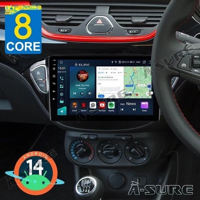 8Core 4+64G Android 14 Autoradio Für Opel Corsa E Adam GPS Navi WIFI CarPlay DAB - Bild 1 von 4