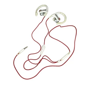 Beats Dr.Dre Powerbeats In Ear Hook Cuffie Sportive Cablate Bianco Rosso Usate - Foto 1 di 9