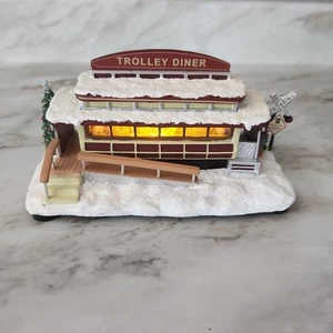 Hawthorne Village Trolley Diner Railroad Train Track Christmas Building Lights - Picture 1 of 6
