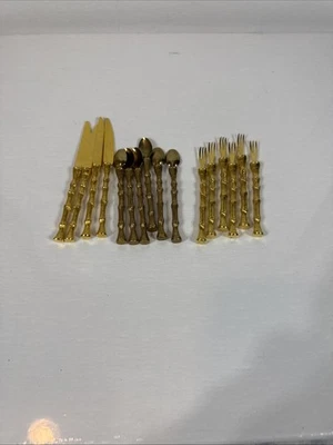 Vintage Lobster Pick Crab Fork Seafood Fork Spoon Forks Marked 24K Golden Plate - Image 1 of 4