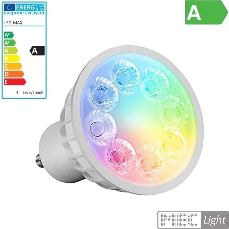 GU10 Led RF Strahler / Spotlight RGB+CCT 4W dimmbar steuerbar 230V Funk MiLight - Bild 1 von 1