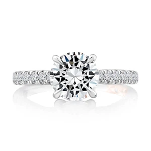 Customized: 1.40 Ct IGI Lab Grown Round Cut Diamond Ring 14k White Gold Size 6 - Picture 1 of 12