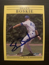 1991 Fleer #416 Shawn Boskie Chicago Cubs Signed Card Autographed