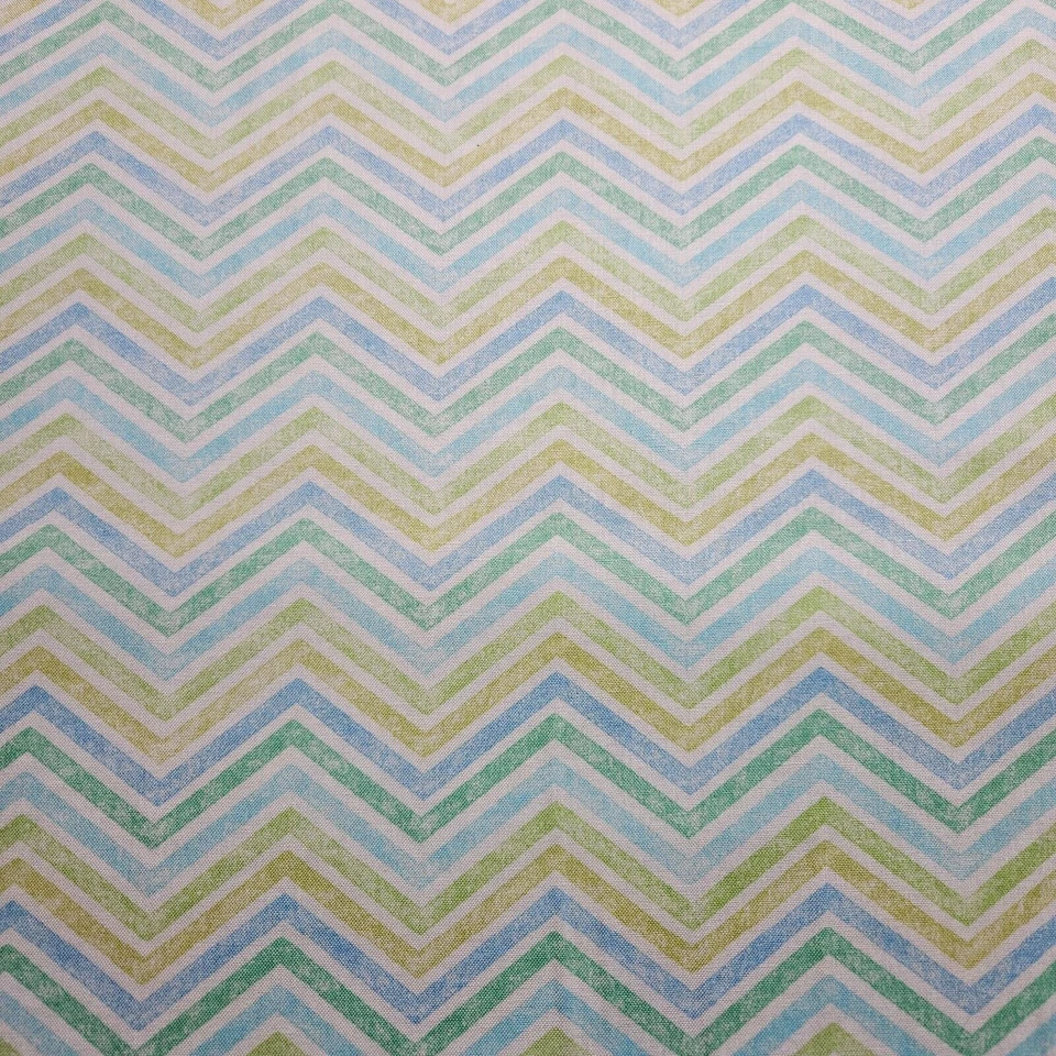 Delaney Studio 8 BTY Quilting Treasures Green Blue Ecru - Image 1 of 3