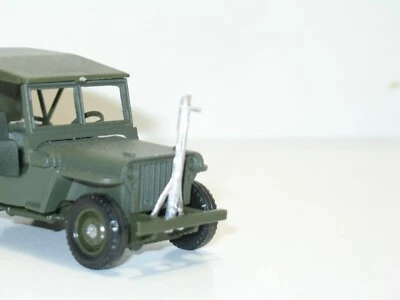 Solido accessory for military jeep, cable guard bracket RAW METAL (R78) - Image 1 of 4