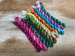 Tuscan Rose hand dyed PERLE COTTON thread SIZE 3 - 10 skeins 16 yds each Lot 3A - Picture 1 of 3