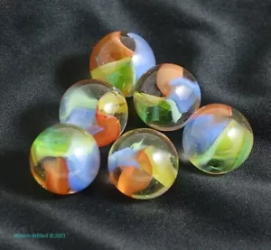 😎👍 Vtg Marbles: MARBLE KING 4-Color Cat's eye, Catseyes Circa 2000 41/64” Mint - Picture 1 of 19