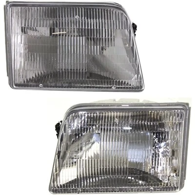 Headlights For 93-97 Ford Ranger Pickup Truck Left Right FO2503115 FO2502119 - Image 1 of 4