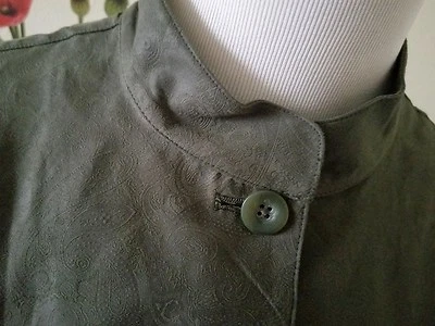 NUEVO CON ETIQUETAS Chaqueta Jaclyn Smith Para Mujer Talla 14 Verde Imitación Gamuza Cachemira Cuello Militar Foto 1 de 4