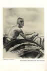 Jeune agriculteur labourant sur le tracteur XL 1937 impression d'art par L. Schmidbauer muscles