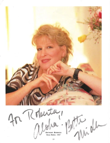 BETTE MIDLER Signed Autographed 8.5x11 Photo Hocus Pocus Beaches Cover