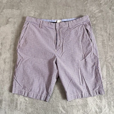 Pantalones Cortos Chinos Informales Frente Plano J.CREW Para Hombre Talla 34 Coloridos A Cuadros Preppy Foto 1 de 4