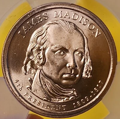 2007-P JAMES MADISON Presidential $1 SP 68 ICG~ Satin Finish, Pos A - Image 1 of 4