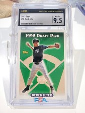 Derek Jeter 1993 Topps 1992 Draft Pick #98 CSG 9.5 Mint Rookie Card Yankees