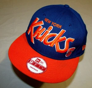 New York Knicks Spelled Out Hat New Era 9Fifty Snapback Wool Crown Dirty Brim - Picture 1 of 6