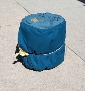 Vintage Schlafsack The Original Maine Guide Blau Canvas Vögel 30X73  - Bild 1 von 8