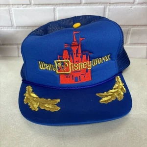 Gorra gorra vintage años 80 Walt Disney World hoja de oro bordada camionero Snapback WDW - Imagen 1 de 7