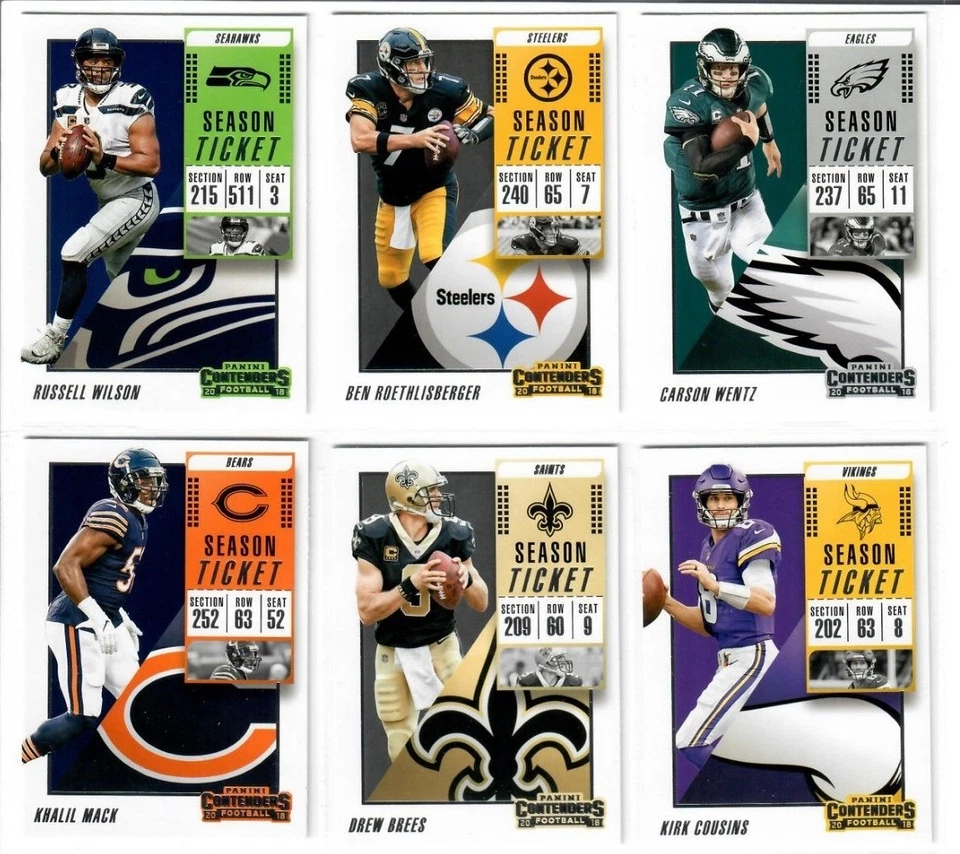 2018 Panini Contenders Football Base You Pick MAHOMES BRADY RODGERS ZEKE DAK ++  - Image 1 of 1