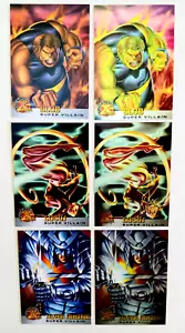 Fleer Ultra X-Men 1996 Super Villains 61, 69, 76 con tarjeta de cromo, conjunto de 6 - Imagen 1 de 2