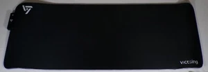 Large Gaming Mouse Pad Black w/ USB RGB Light Border 13 Modes Gaming Streaming - Picture 1 of 8